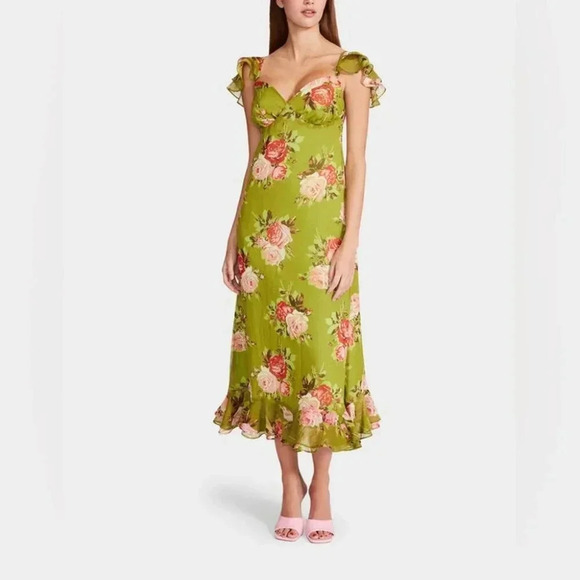 Betsey Johnson Dresses & Skirts - Betsey Johnson Green Floral Bouquet Bounty Dress NWT